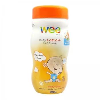 دستمال مرطوب کودک لوسیون دار وی کر Wee Care بسته 70 عددی