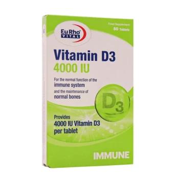 قرص ویتامین D3 4000 واحد یوروویتال 60 عدد