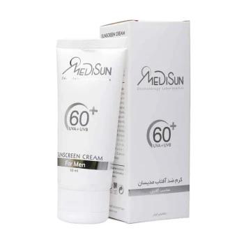 کرم ضد آفتاب SPF60+ مدیسان مناسب آقایان 50 میلی لیتر