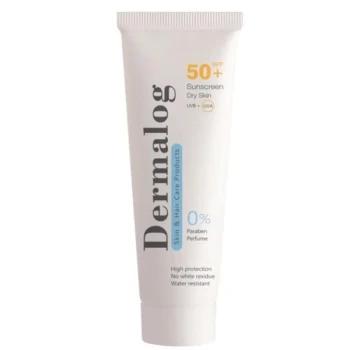 کرم ضد آفتاب SPF50 پوست خشک درمالوگ بی رنگ 50 میلی لیتر
