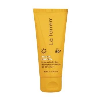 کرم ضد آفتاب SPF50 پوست خشک و معمولی لافارر ضد لک بی رنگ 40 میلی گرم